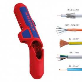Spelacavi universal knipex - mm.135 0.8-13 - ergostrip