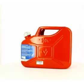Tanque de combustible de metal profesional - lt. 10 rojo - con tapón de rosca magnético