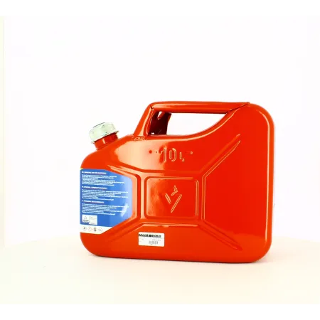 Tanque de combustible de metal profesional - lt. 10 rojo - con tapón de rosca magnético