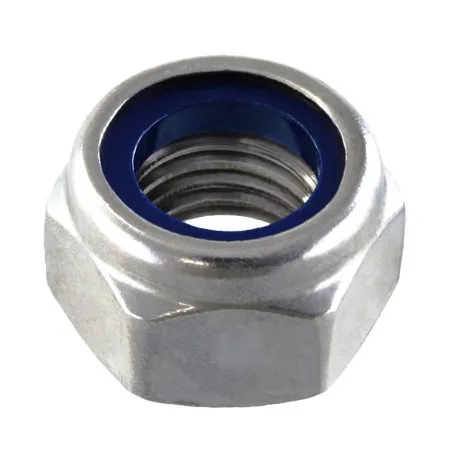 Tuerca autoblocante - m 18 - acero inoxidable uni 7473