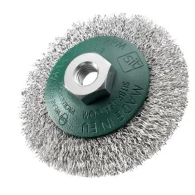 Cepillo circular cónico sentado - mm.90 m14 acero inoxidable - f0.30