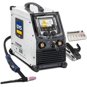 Máquina de soldadura TIG AC/DC gys - titanio 230 - con kit TIG