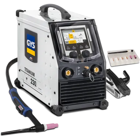 Máquina de soldadura TIG AC/DC gys - titanio 230 - con kit TIG