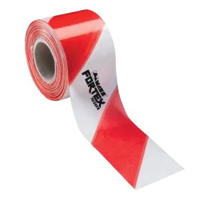 Cinta de advertencia resistente - 200 m - Blanco y negro