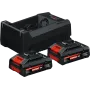Kit de inicio Bosch Expert de 4 Ah (2 baterías de 4 Ah) con cargador