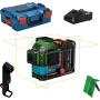 Nivel láser Bosch expert 2 - exll18v-120-33cg - con accesorios y batería+cargador.