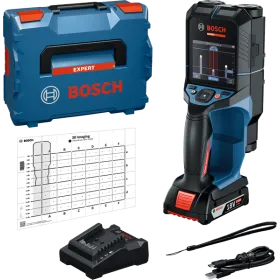 Detector de metales Bosch Expert - D-Tect18V200-17C - con batería de 2 Ah y cargador