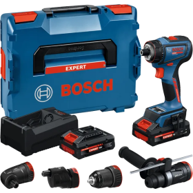 Taladro atornillador Bosch Expert - EXSR18V-90FC Acc - con 2x4AH + 4 mandriles