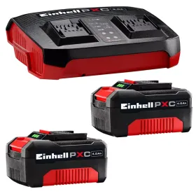 Kit de baterías Einhell Start Pro - 2 x 4 Ah + Cargador - Línea Pro con cargador doble