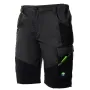 Bonitos pantalones cortos tipo bermuda elásticos - talla L - gris/negro