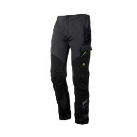 Bonitos pantalones elásticos - talla L - gris/negro