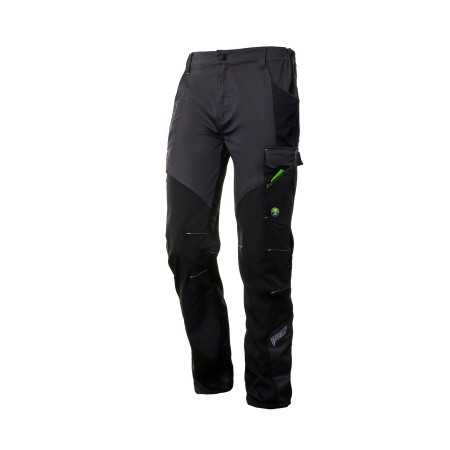 Bonitos pantalones elásticos - talla L - gris/negro