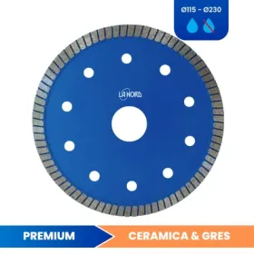 Disco cerámico fino pro - d.115 f.22.2 azul - diamante
