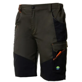 Bonitos pantalones cortos tipo bermuda elásticos - talla s - verde/negro