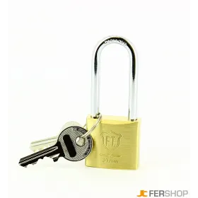 Lucchetto ft italy classic - mm.30 arco lungo - ottone