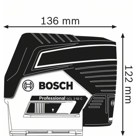 Nivel laser bosch - gcl 2-50 c - + apoyo rm2