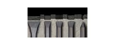 Herramientas para albañiles: cinceles, agujas, abujardado