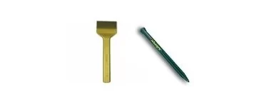 Equipo de albañil: cinceles y brocas